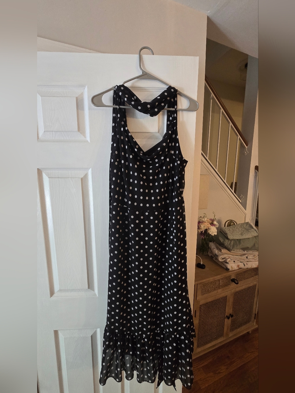Petal & Pup Francesca Dot Midi Dress & Scarf - Picture 3 of 8
